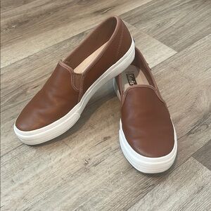 Keds Brown Slip-On Sneakers with Elastic Panels